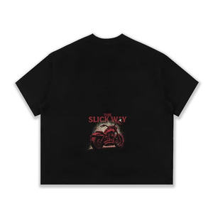 Camiseta Negra Lisa de Moda 2026, 100% Algodón, Corte Ajustado para Hombre, Impresión Digital con Logotipo Frontal, Ecológica - Product Image 1