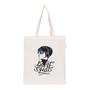 Bolsa de Mano de Lona Tejida Ecológica y Elegante con Cierre de Cremallera, Diseño con Letras, para Regalo Promocional, Compras, Uso Diario, Ligera, para Mujer - Product Image 2
