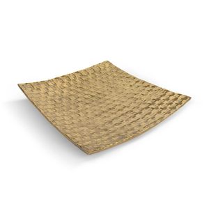 Plateau décoratif carré martelé artisanal en aluminium – Plateau de service et centre de table pour la décoration intérieure et les cadeaux - Product Image 4