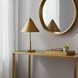 Lampe de table portable moderne à intensité variable, design amovible, construction en laiton écologique, pour Diwali, usage domestique et hôtelier, lampe de bureau de luxe - Product Image 2