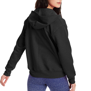 Sweat à capuche zippé personnalisé OEM pour femme, avec logo sur mesure, nouvelle collection, style Hip Hop, fermeture éclair pour l'hiver, sweat-shirt uni teint - Product Image 5