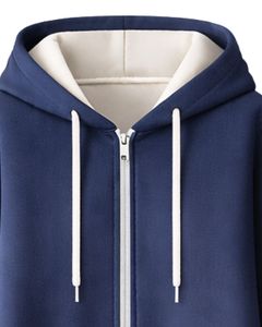 Sudadera con capucha larga personalizada con cremallera, color rosa melocotón, abrigo de invierno de forro polar para mujer, ropa exterior informal de gran tamaño con bolsillos, OEM personalizado - Product Image 3