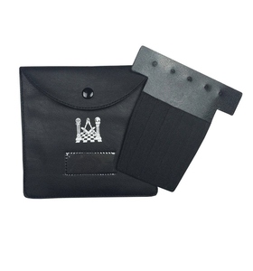 Masonic Regalia Breast Jewel Case Single Slot Jewel Case PU Leather & Genuine Masonic Jewel Case OEM Service - Product Image 3