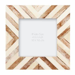 Handmade Square Scallop Design Bone Inlay Photo Frame Use for Tabletop Picture Living Room Dining Decor Picture Frame Decor - Product Image 5