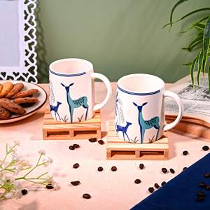 Juego de Té de Cerámica con Estampado de Ciervo, Moderno y de Lujo, 300 ml, Ecológico, Portátil, Duradero, con Estampado de Jungla, Regalo de Oficina, Color Marrón - Product Image 5