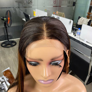 Perruque en cheveux humains vietnamiens de qualité supérieure, texture lisse, couleur brune cachée, super double trame, prix de gros - Product Image 6