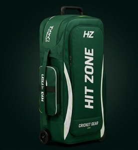 Hit Zone Sports Cricket <b>Kit</b> Bag High Storage Capacity Equipment Organizer <b>Rolling</b> System Durable Material Premium Look - Product Image 1
