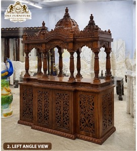 Compre Mueble de Madera de Teca para Templo Siddhivinayak, Desmontable, Tamaño Personalizado, Madera Maciza Tallada a Mano, Fabricante de Gabinetes para Pooja Ghar, EE. UU. - Product Image 5