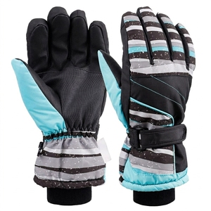 Gants de ski d'hiver en cuir imperméables et isolés thermiquement, personnalisables en gros, pour hommes, de haute qualité, pour le snowboard et les sports de neige - Product Image 2