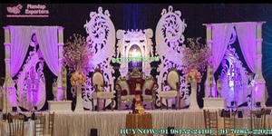 Paneles de escenario de fiesta de boda en inglés, marco de fondo blanco elegante con temática de boda, moderno, blanco - Product Image 3