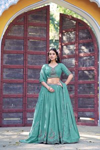 Traditional Summer Designer Georgette Lehenga Choli for Women Wedding & Party Ready to Wear with Recycled Materials - Product Image 4