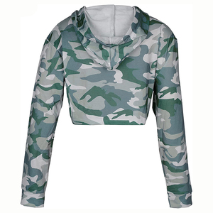 100% Cotton Blank Custom Printing Front <b>Winter</b> Autumn Women's Crop <b>Top</b> Hoodie-Breathable Eco-Friendly Professional Design Cotton - Product Image 1