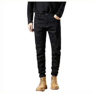 Pantalones Vaqueros de Mezclilla de Alta Calidad para Hombre con Logotipo Personalizado Impreso, Precio al por Mayor, Jeans de Mezclilla de Alta Calidad para Hombre - Product Image 3