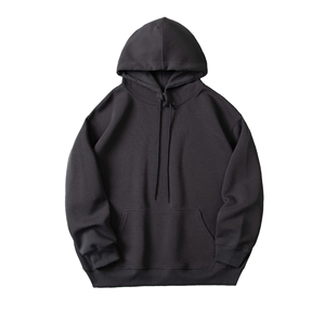 Sudadera con Capucha Extra Grande para Hombre, Color Azul Claro, Manga Larga, Color Sólido, Informal, con Bolsillo, Tejido de Algodón Francés, para Otoño - Product Image 3