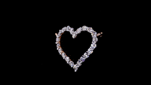 Colgante de Diamante Cultivado en Laboratorio con Forma de Corazón en Oro Rosa |   Colgante Romántico de Joyería con Forma de Corazón - Product Image 3