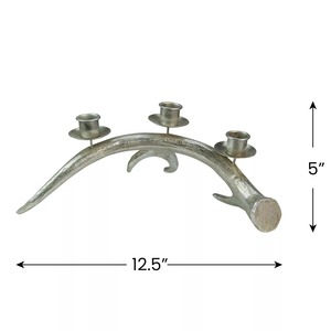 เชิงเทียนอะลูมิเนียมรูปเขากวาง ขนาด 12.5 นิ้ว ของตกแต่งบ้าน - Product Image 1
