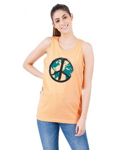 Débardeur tricoté sans manches pour femme, couleur unie, col rond, style décontracté basique, orange - Product Image 4