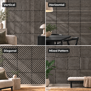 Panneau acoustique minimaliste en MDF avec isolation phonique pour la décoration murale de bureau à domicile, panneau mural en bois - Product Image 5