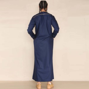Modern Kuwait Style Lightweight Breathable Polyester Vintage Plus Size Long Sleeve <b>Mens</b> <b>Thobes</b> Jubbah Manufacturer 2025 High - Product Image 4