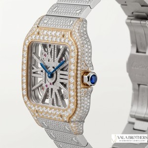 Reloj de Aleación con Diamantes Cartier, Caja Cuadrada de 42 mm, Cristal de Zafiro, Mecánico ETA Analógico, Unisex, Pulsera de Lujo Vala's - Product Image 2