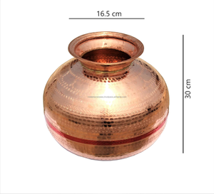 Traditional Indian Pure <b>copper</b> water pot for drinking water storage Handmade hammered <b>copper</b> lota for Ayurvedic benefits - Product Image 2