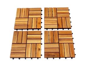 Dalles de terrasse carrées en bois d'acacia vietnamien antidérapantes et imperméables - Design contemporain, finition huilée, plus de 5 ans - Product Image 1