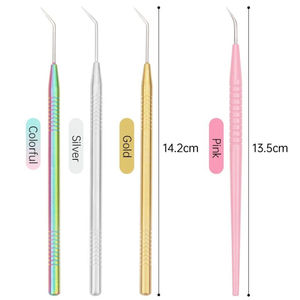 Outil métallique pour rehaussement de cils de 4 couleurs différentes avec isolateur de cils et emballage personnalisé en PVC - Product Image 4