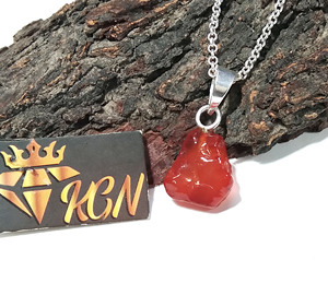 Natural Raw Carnelian <b>Pendant</b> <b>Solid</b> 925 Sterling Silver Handmade Rough Carnelian Gemstone <b>Pendant</b> Necklace Gift Jewelry - Product Image 4