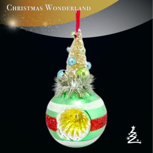 Adorno Navideño de Cristal Multicolor con Ojo de Bruja, Diseño Moderno y Popular de Alta Calidad para Navidad y Año Nuevo - Product Image 1