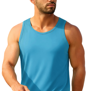 Camiseta sin mangas para hombre, ropa deportiva transpirable, informal, con cuello redondo, sin mangas, para hombre - Product Image 4