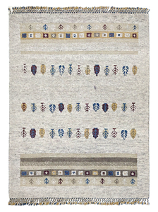 Alfombra Kilim de Lana Anudada a Mano de Alta Calidad, Colección Ocean Art, Diseño Geométrico, Pelo Medio, Ecológica, Antideslizante - Product Image 5