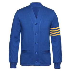 Vente en gros de pulls à col en V de haute qualité avec logos personnalisés pour les sororités/fraternités/écoles/collèges/universités, cardigans avec logos - Product Image 1