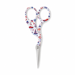 Nautical Pattern Embroidery <b>Scissors</b> 4.5 Inch Stainless Steel Sharp Pointed Crane Embroidery <b>Scissors</b> - Product Image 1