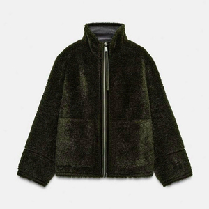 Chaqueta de Forro Polar Sherpa con Cremallera y 2 Bolsillos Delanteros, Abrigo Casual Cálido de Invierno para Hombre y Mujer, Venta al por Mayor, Pedido a Granel - Product Image 6