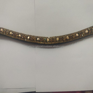 NUEVA LLEGADA: Banda para la Cabeza Hecha a Mano de 18 mm con Cadena de Cristal Personalizada y Botón de Presión Ajustable - Product Image 1