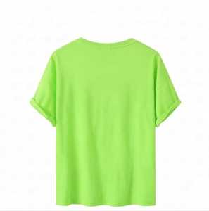 Neon <b>Green</b> Regular Fit 100% Cotton Crew Neck Short Sleeve <b>Men</b> Women Vintage Casual <b>T</b>-<b>Shirt</b> Quick Dry Breathable - Product Image 2