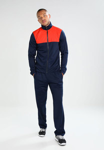 Conjunto Deportivo de 2 Piezas para Hombre, Chaqueta Deportiva con Cierre Completo y Bloques de Color en Dos Tonos, Pantalones Deportivos de Pierna Recta, Traje Deportivo para Correr - Product Image 1