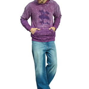 Sudadera con Capucha para Hombre, Diseño Personalizado OEM, Lavado Ácido, Estampado Gráfico, Color Morado Vintage, Fabricante de Sudaderas de Felpa Gruesa, Venta al Por Mayor - Product Image 1