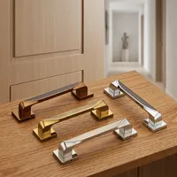 Poignées de tirage carrées en métal KELLTON de qualité supérieure, style Mid-Century Modern, pour portes principales, armoires et tiroirs – Quincaillerie durable