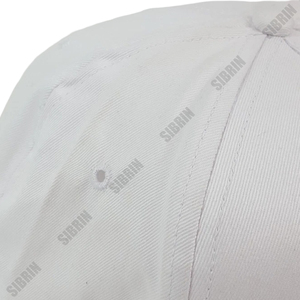 SIBRIN หมวกแก๊ป 6 แผงแบบยูนิเซ็กซ์สีขาวผ้าฝ้ายทวิลขอบแบนปรับได้สบายๆหมวกเบสบอลกลางแจ้งสตรีทแวร์ - Product Image 5