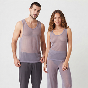 Débardeur en maille transparente 100% polyester pour femmes, sexy, sans manches, débardeurs d'été, séchage rapide, léger, transparent - Product Image 6