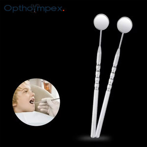 Miroir buccal dentaire manuel de haute qualité, outil de diagnostic oral, poignée en acier inoxydable, prise en main ergonomique, surface de visualisation claire - Product Image 5