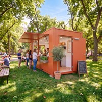 Bar conteneur pop-up de 10 pieds, mini café modulaire mobile, kiosque de restauration rapide