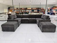 Canapé-lit gonflable en forme de L de conception européenne, avec revêtement amovible en mousse, tissu écologique lavable, sièges inclinables pour salon
