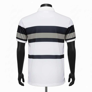 Chemise Homme Personnalisée de Haute Qualité à Manches Courtes pour l'Été – Motif Uni Décontracté, Respirante, en Spandex/Coton Tricoté Brodé - Product Image 2