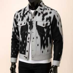 Premium Men's High Quality Genuine Leather Handmade Cowhide Leather <b>Jacket</b> <b>Western</b> Style for Men - Product Image 2