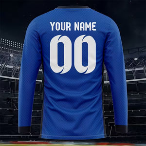 T-shirt pour homme en polyester, col en V, grande taille, manches longues, anti-rides, séchage rapide, écologique, pour la vie quotidienne - Product Image 6