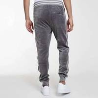 Ensemble 2 pièces de survêtement personnalisé avec fermeture éclair pour homme, avec passepoil et revers élastiques, veste et short unisexe en velours brodé et réfléchissant pour homme