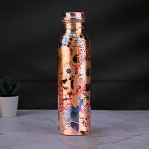 Botella de Agua Cónica de Cobre Puro, Termo Portátil de Viaje, Diseño Minimalista, Tapas Incluidas - Product Image 6