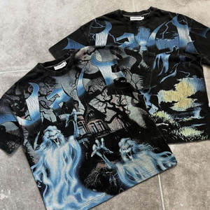 Camiseta de manga doble con estampado gráfico y manga superpuesta, de secado rápido, corte holgado, estilo moderno para hombre. - Product Image 3